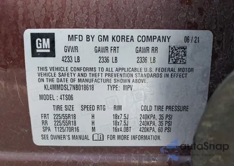 2022 Buick Encore Gx Fwd Select from USA, damaged, VIN KL4MMDSL7NB018618